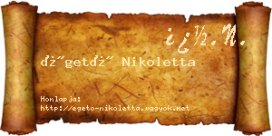 Égető Nikoletta névjegykártya